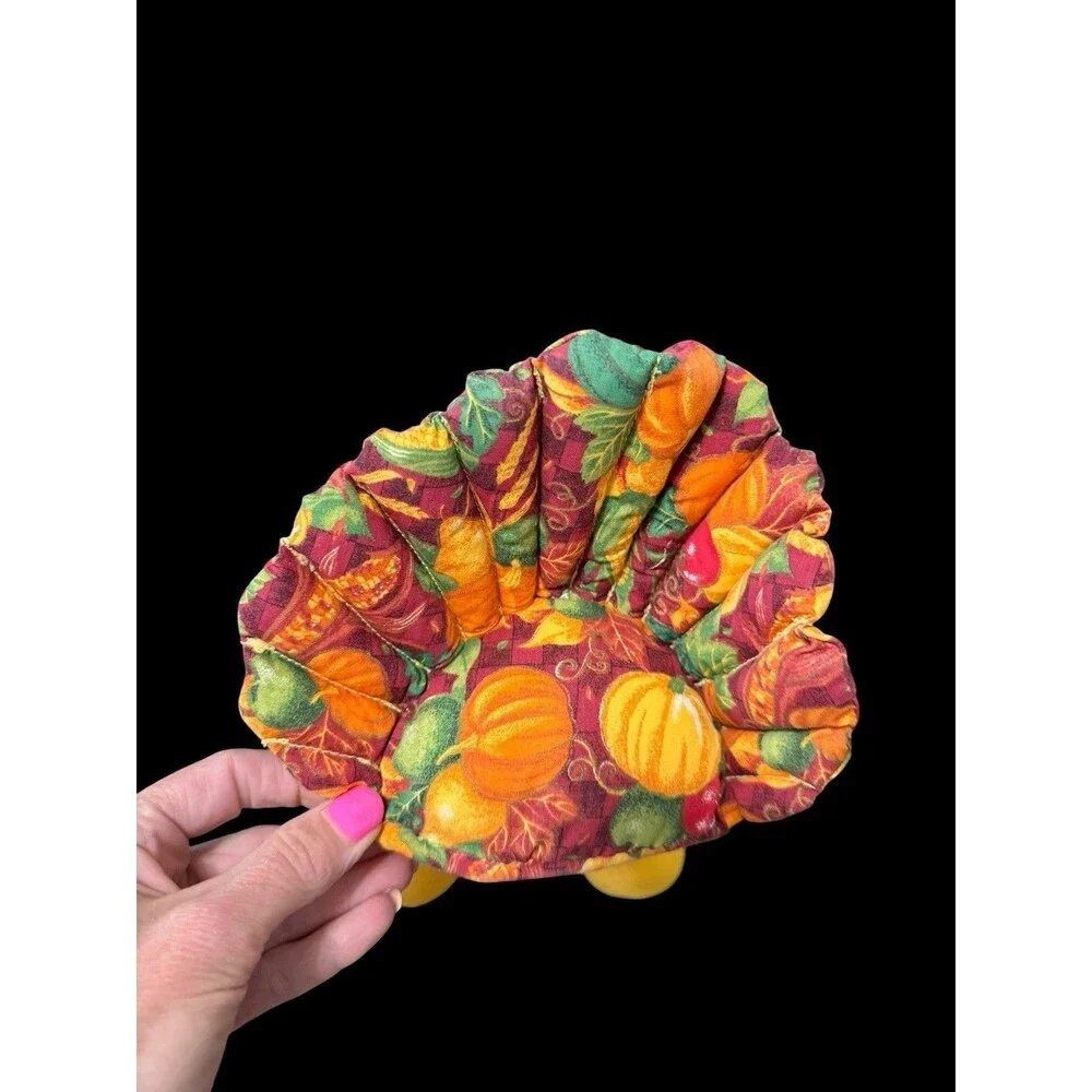 VTG Fall Harvest Turkey Shelf Sitter Fabric Decor Thanksgiving MTY International